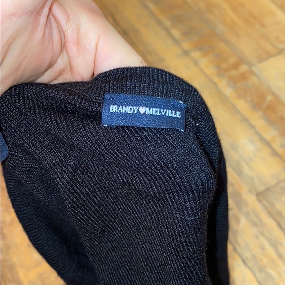 Knit brandy melville black halter top - Picture 3 of 3